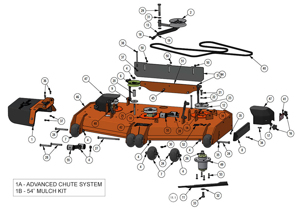 2025 Revolt X - 54" Deck Assembly
